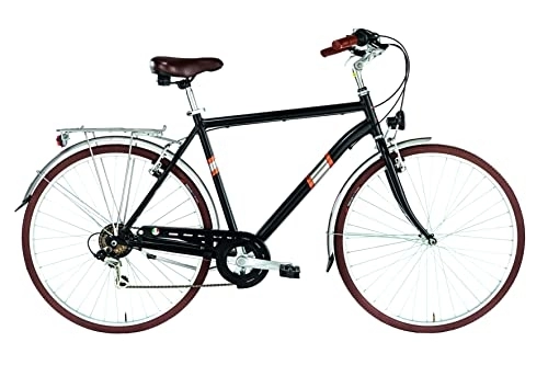 Biciclette da città : Alpina Bike Roxy, Bicicletta Trekking 6v Uomo, Nero, 28" 500 mm
