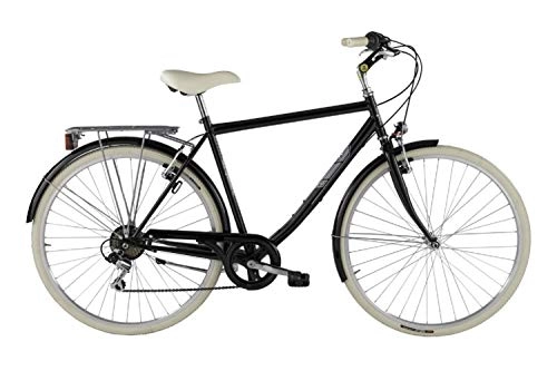 Biciclette da città : Alpina Bike Sharin 28", Bicicletta Uomo, Nero, 6v