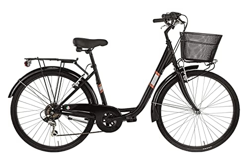 Biciclette da città : Alpina Bike Venere 6v, Bicicletta da Città Donna, Nero, 26