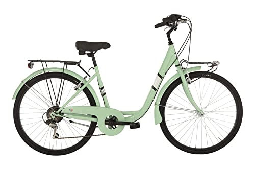 Biciclette da città : Alpina Bike Venere 6v, Bicicletta da Città Donna, Verde Menta, 26