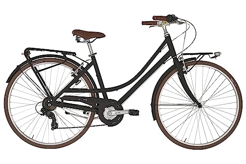 Biciclette da città : ALPINA City bike FREETIME da donna, 28", cambio a 7V e telaio in alluminio 46 cm Nero