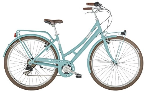 Biciclette da città : ALPINA City Bike Velvet da Donna, Cambio a 7 velocità, 28" e Telaio in Alluminio 46 cm Azzurro