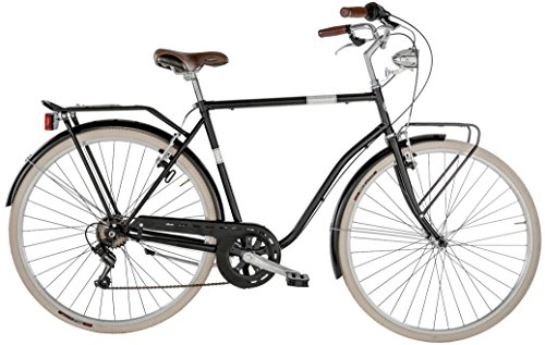 Biciclette da città : Alpina City Bike Viaggio Alpina da Uomo, 28" e Telaio in Acciaio con congiunzioni 55 cm Nero