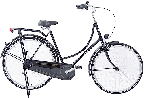 Biciclette da città : AMIGO Bicicletta da città Fling – 28 pollici 56 cm – Freno a contropedale – Zwart