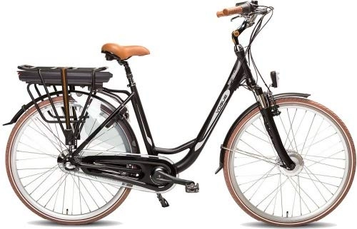 Biciclette da città : Basic 28 Zoll 49 cm Frau 7G Rollerbrakes Mattschwarz / Braun