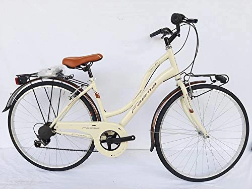 Biciclette da città : bici 28 trekking donna faema 6v. crema