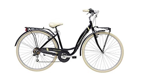 Biciclette da città : BICI BICICLETTA 28'' DONNA ADRIATICA PANDA SHIMANO 6V COLORE NERO