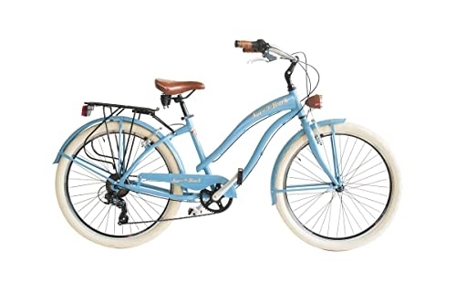 Biciclette da città : BICI DONNA SUNONTHEBEACH 6 6V. TELAIO ALLUMINIO MISURA 43 BLUE