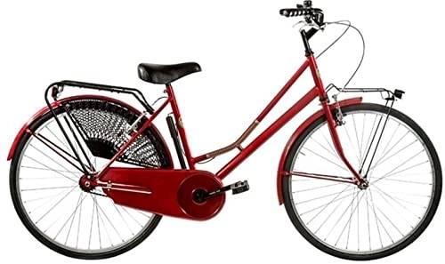 Biciclette da città : BICI MISURA 26 DONNA DA PASSEGGIO OLANDESINA MODERNIZZATA FEMMINILE DA città OLANDA BICICLETTA CITY SENZA CAMBIO 1V MADE IN ITALY ART. OL26 (ROSSO)