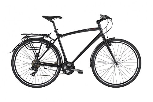 Biciclette da città : Bicicletta TOURING da uomo di Alpina con telaio in alluminio 50 cm Nero