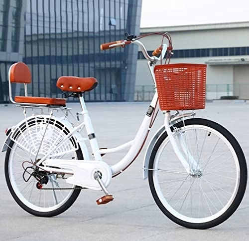 Biciclette da città : Biciclette da città a velocità variabile, bicicletta da strada per pendolari per adulti, bicicletta tandem con sedile posteriore con schienale alto, bici da crociera regolabile in altezza sella / manubrio
