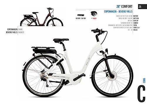 Biciclette da città : Cicli Ferrareis City Bike Donna 26 EBIKE 26 Comfort Copenhagen - Beverly Hills