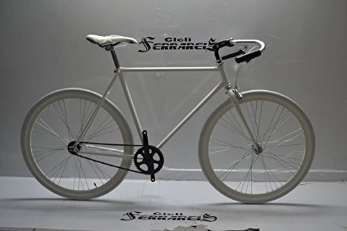 Biciclette da città : Cicli Ferrareis Fixed Bike Bianco Scatto Fisso Single Speed Bici Bicicletta Personalizzabile