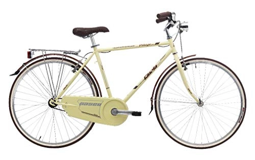 Biciclette da città : CINZIA Bici Bicicletta Uomo Village 28 Shimano 6V Crema