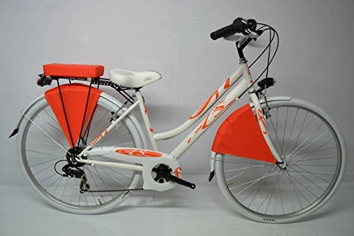 Biciclette da città : City Bike Donna 28 all.6v Bianca Arancio Grigio Personalizzabile