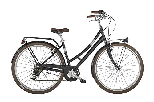 Biciclette da città : City bike VELVET Alpina da donna, cambio a 7 velocità, 28" e telaio in alluminio 46 cm (Nero Semi Opaco)