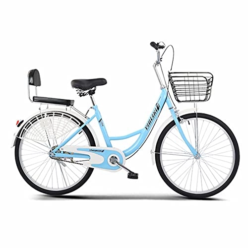 Biciclette da città : City-Pendler, bicicletta da 24 pollici, bici da città da donna, doppia frenata e comoda seduta, adatta per tutti i tipi di strade