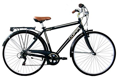 Biciclette da città : Coppi, City Bike Uomo Men's, Nero, L