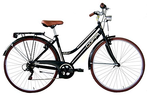 Biciclette da città : Coppi Woman Retro, City Bike Donna, Nero, M