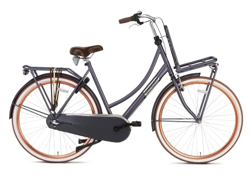 Biciclette da città : Daily Dutch Basic+ 28 Zoll 57 cm Frau 3G Rücktrittbremse Dunkelblau