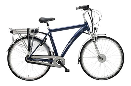 Biciclette da città : Dutchebike Touring 28 Pollice 55 cm Uomini 7SP Freni a rulli Blu Scuro