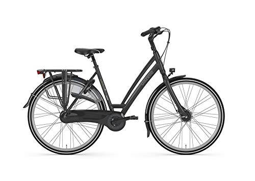 Biciclette da città : Gazelle Chamonix C8, donna, modello 2019, 28 pollici, nero opaco, Donna, Nero opaco, 49 cm