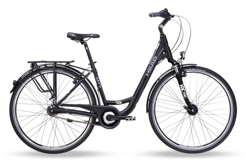 Biciclette da città : HEAD 28 B, City Bike Unisex Adulto, Nero Opaco, 46