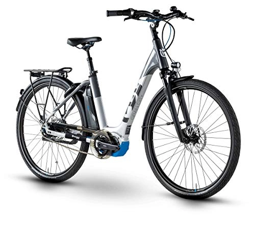 Biciclette da città : Husqvarna Gran City 3 GC3 Wave 26'' 500Wh Shimano Taglia 48 Silver 2019 (City Bike Elettriche)