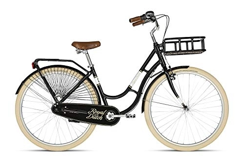 Biciclette da città : Kellys Royal Dutch City Bike 2019 Black (46 cm, nero)