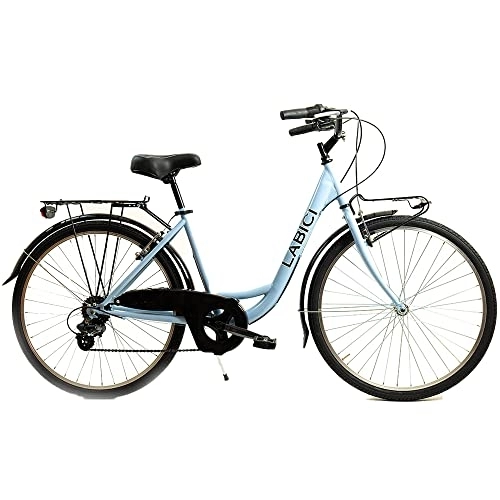 Biciclette da città : LABICI BIKECONCEPT Venere 6 velocità, Bicicletta da Città Unisex Adulto, Acquamarina, 26