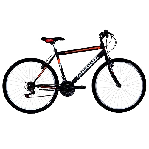 Biciclette da città : MASCIAGHI Bicicletta 24" MTB Uomo GIRARDENGO 18 Velocita' • Nero / Arancio