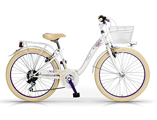 Biciclette da città : MBM Fleur 20 Donna 6V CTB, Bici, Bianco A28, XX