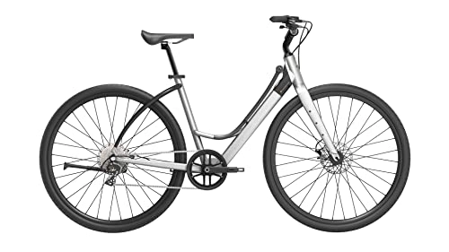Biciclette da città : milanobike AGAPE city bike elettrica leggera e-Bike 3 velocita con FRAMEBLOCK e FRAMBLOCK Care (S / M, Grigio)