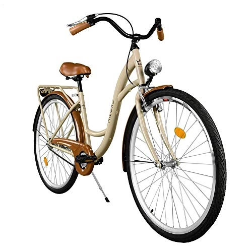 Biciclette da città : Milord. Comfort Bike, Bicicletta da Città Donna, 1 velocità, Marrone, 28