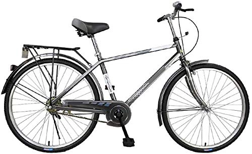 Biciclette da città : Mnjin Bici da Strada Mountain Bike Bicicletta Retro pendolare Auto Acciaio ad Alto Contenuto di Carbonio Urbano Veicolo ricreativo Uomini e Donne 26 Pollici