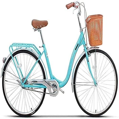 Biciclette da città : MOME ARoad bici da 24 pollici da donna in lega di alluminio bicicletta cruiser adotta il sistema di trasmissione, la trasmissione è stabile e chiara e la mano si sente a proprio agio