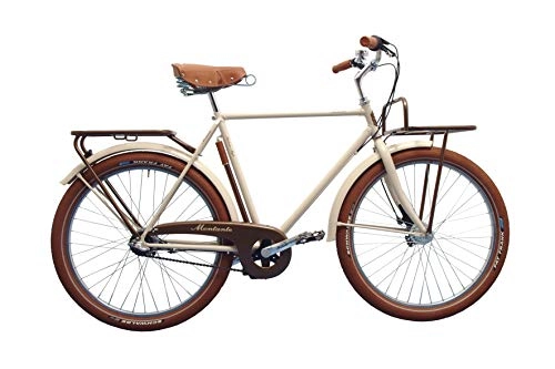 Biciclette da città : MONTANTE CICLI Fattorini, City Bike Uomo, Avorio / Marrone, M