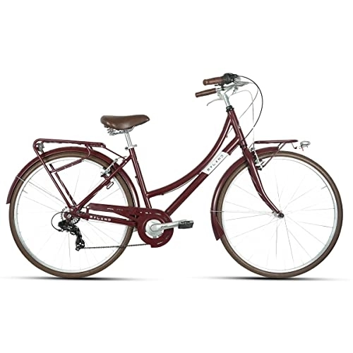 Biciclette da città : MYLAND City Bike Corso 28.5 28'' 7v Rosso Donna Taglia M (City)