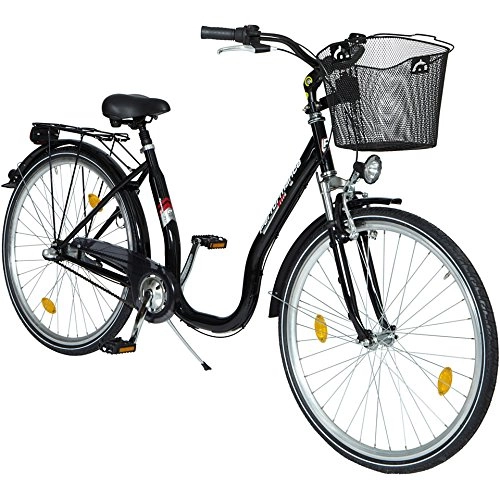 Biciclette da città : Performance City Bike tiefeinsteiger Sylt, 26 / 28 Pollici, 1 velocità, Freno a contropedale 66, 04 cm (26 Pollici)