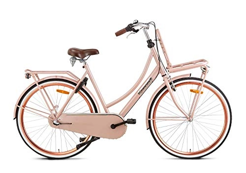 Biciclette da città : POPAL Daily Dutch Basic+ 28 pollici 57 cm donna 3G freno a contropedale colore salmone