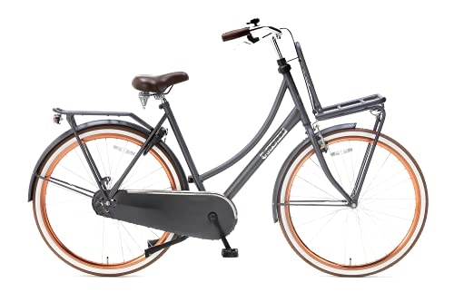Biciclette da città : POPAL Daily Dutch Basic - Freno a contropedale da donna, 28 pollici, 50 cm, colore: salmone