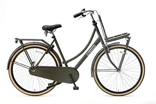 Biciclette da città : POPAL Daily Dutch Basic - Freno a contropedale da donna, 50 cm, colore: Verde militare