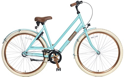 Biciclette da città : POPAL Montebella 2843N3 - Bicicletta da città da donna, 28 pollici, 3 marce, colore: Blu