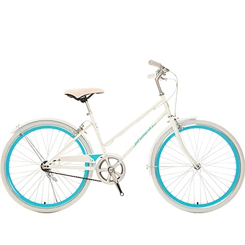 Biciclette da città : QIU Ladies 24"Ruota 7 velocità 16" £ Frame Bike Bike Bicycle Bianco (Color : White, Size : 24")
