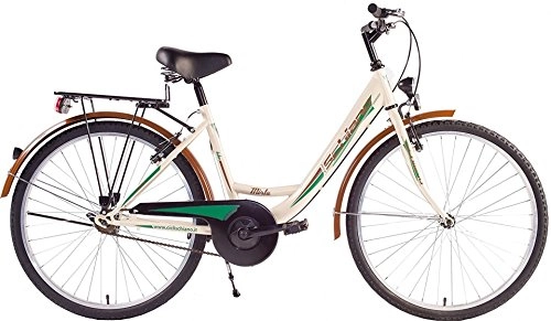 Biciclette da città : Schiano Mirta Eco 71, 1 cm 51 cm donna RIM freni avorio bianco / marrone