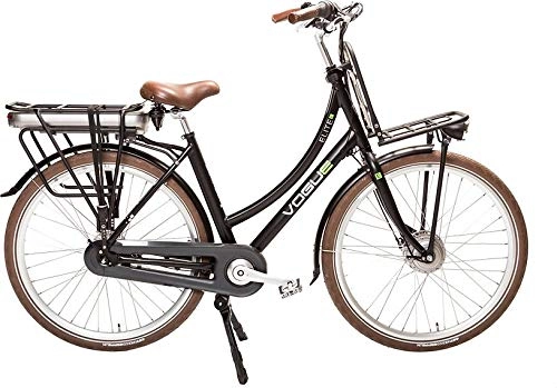 Biciclette da città : Vogue Elite - Bicicletta elettrica da città, 28", 50 cm, con freno a cerchione, colore: nero opaco