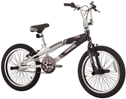 BMX : Bicicletta Cicli Cinzia Freestyle da bambino, con telaio in alluminio, ruote da 20", taglia 24 (Bianco / Nero, H 24)