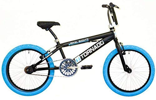 BMX : Bike Fun TORNADO 55 cm de 20 pouces garçons / filles velge Frein Noir mat / Bleu