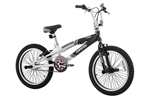 BMX : CINZIA Bici Bicicletta 20' BMX Freestyle Rock Boy Alluminio Bianco Nera