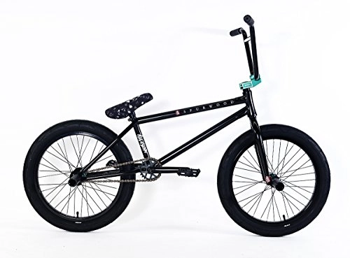 BMX : DIVISION Brand Spurwood BMX - Bicicletta Freecoaster, 21 Pollici, Colore: Nero / Teal